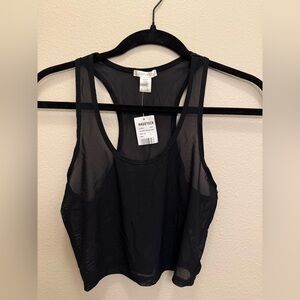 black mesh racerback tank